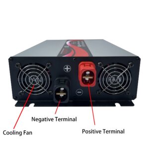 KRXNY 4000W Off Grid Pure Sine Wave Power Inverter 24V DC to 120V AC 60HZ with LCD Display USB Port