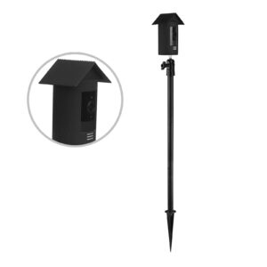 holaca spike pole mount ground stake and weatherproof silicone skin for ring stick up cam battery hd security camera, suitable for stake into soft ground