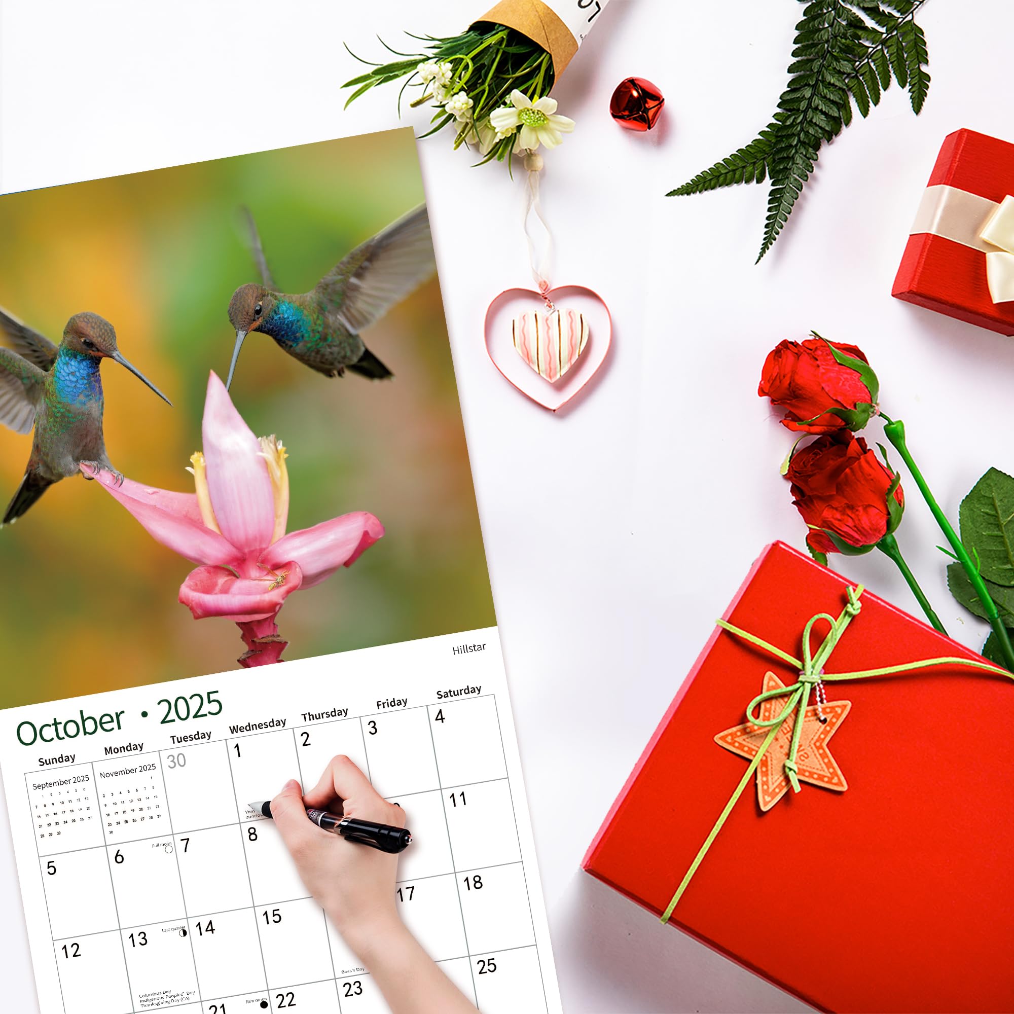 2024 Wall Calendar,Calendar 2024, November 2023 - December 2024, Wall Calendar Hummingbird, 12" x 24" Opened,Full Page Months Thick & Sturdy Paper for Gift Perfect Calendar Organizing & Planning