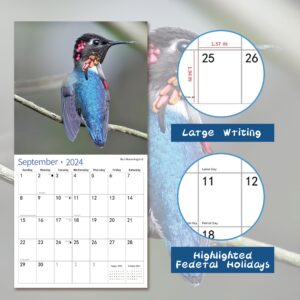 2024 Wall Calendar,Calendar 2024, November 2023 - December 2024, Wall Calendar Hummingbird, 12" x 24" Opened,Full Page Months Thick & Sturdy Paper for Gift Perfect Calendar Organizing & Planning