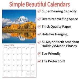 2024 Wall Calendar,Calendar 2025, 18 Months July 2024 - December 2025, Wall Calendar National Parks, 12" x 24" Opened,Full Page Months Thick & Sturdy Paper for Gift Perfect Calendar Organizing & Planning