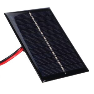 evtscan 0.6w 6v mini solar panel module, with alligator clip cable, 3.5 inch polycrystalline solar cell panel, diy for charging 3.7v battery solar light, solar toys, solar displays