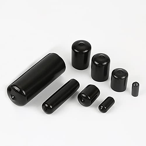 50pcs Rubber End Caps, 1/4" Flexible Screw Thread Protector Caps Cover, Vinyl Caps Rubber Screw Caps Rubber Bolt Covers Caps