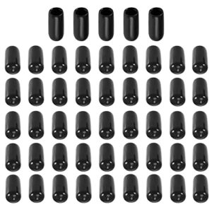 50pcs rubber end caps, 1/4" flexible screw thread protector caps cover, vinyl caps rubber screw caps rubber bolt covers caps