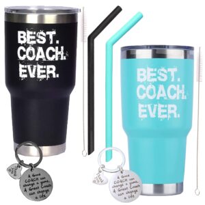 meant2tobe best coach ever gifts, best coach, best coach ever, best coach ever cup(mint) bundle with coach gifts, best coach ever, coach keychain, best coach gifts (black)