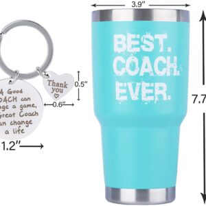 MEANT2TOBE Best Coach Ever Gifts, Best Coach, Best Coach Ever, Best Coach Ever Cup(Mint) Bundle with Coach Gifts, Best Coach Ever, Coach Keychain, Best Coach Gifts (Black)