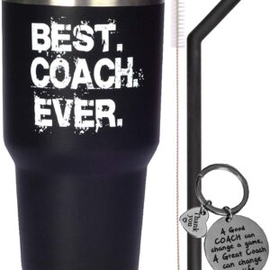 MEANT2TOBE Best Coach Ever Gifts, Best Coach, Best Coach Ever, Best Coach Ever Cup(Mint) Bundle with Coach Gifts, Best Coach Ever, Coach Keychain, Best Coach Gifts (Black)