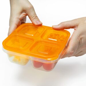 Snack Containers - 7 Pack, 4 Compartment Snack Containers, Lunchable Container, Lunchable Containers 4 Compartments, Kids Lunch Box Containers, Snack Containers For Adults, Lunchables Containers