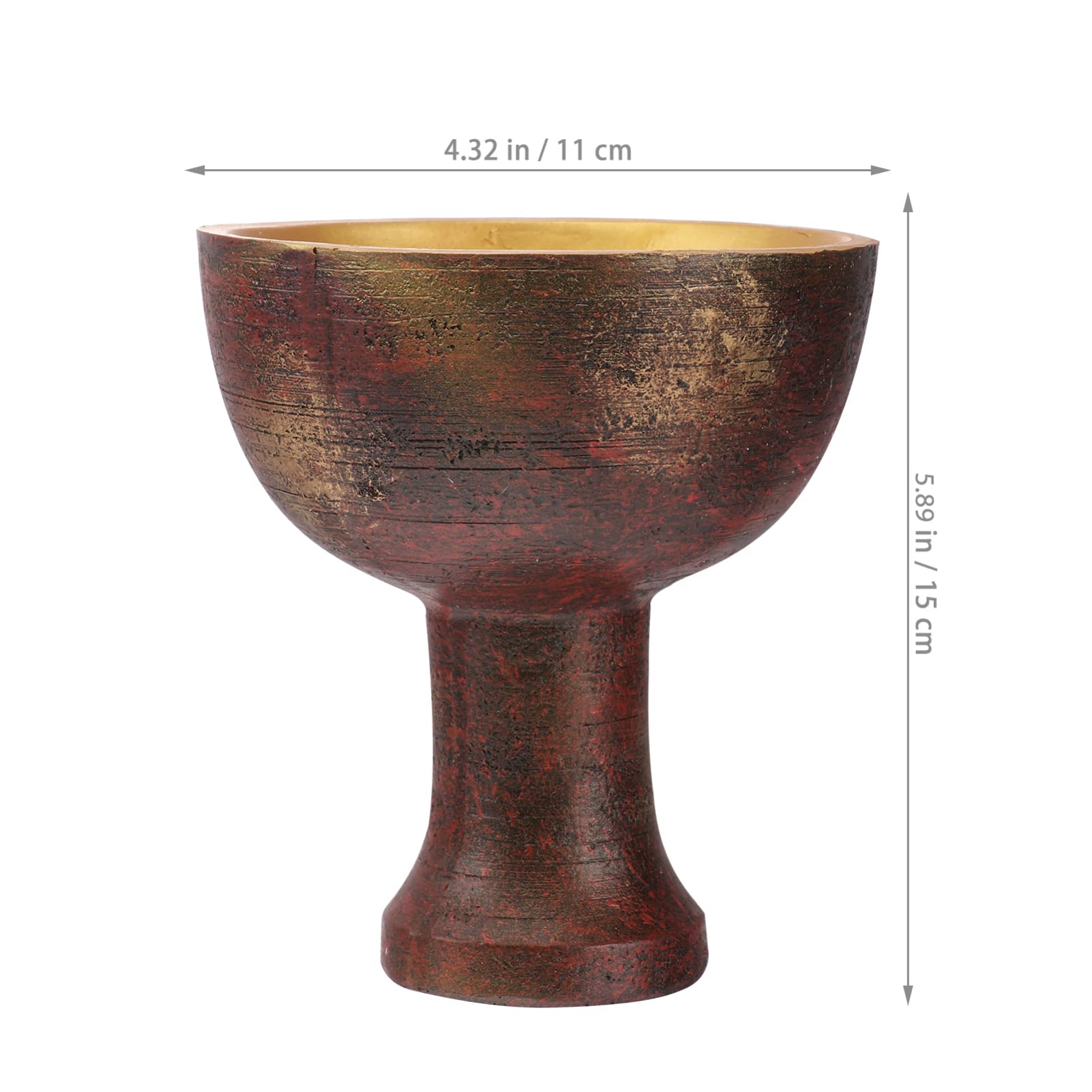 Zerodeko Holy Cup The Last Crusade Cup Christ Chalice Crafts Resin Replicas Props Collectible Decorative Ornaments for Halloween Cosplay Costume Props