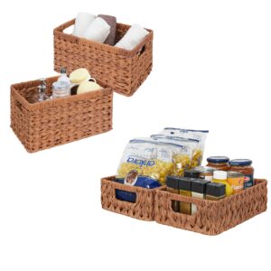 granny says bundle of 2-pack wicker storage baskets & 2-pack wicker shelf baskets