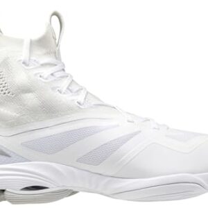 Mizuno Women's Wave Lightning Neo Volleyball Shoe, White-Grey, 12.5