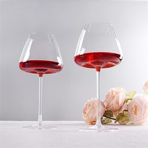 halawaka lead-free crystal concave bottom red wine glasses goblet（2pc - black bow tie crystal wine glass champagne glasses bordeaux cocktail glass cup