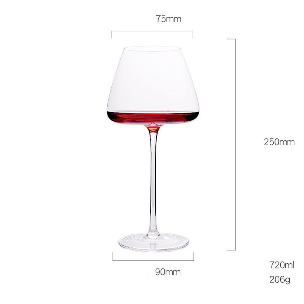 HALAWAKA Lead-Free Crystal Concave Bottom Red Wine Glasses Goblet（2PC - Black Bow Tie Crystal Wine Glass Champagne Glasses Bordeaux Cocktail Glass Cup