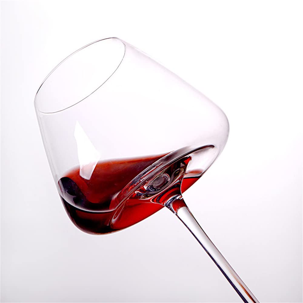 HALAWAKA Lead-Free Crystal Concave Bottom Red Wine Glasses Goblet（2PC - Black Bow Tie Crystal Wine Glass Champagne Glasses Bordeaux Cocktail Glass Cup