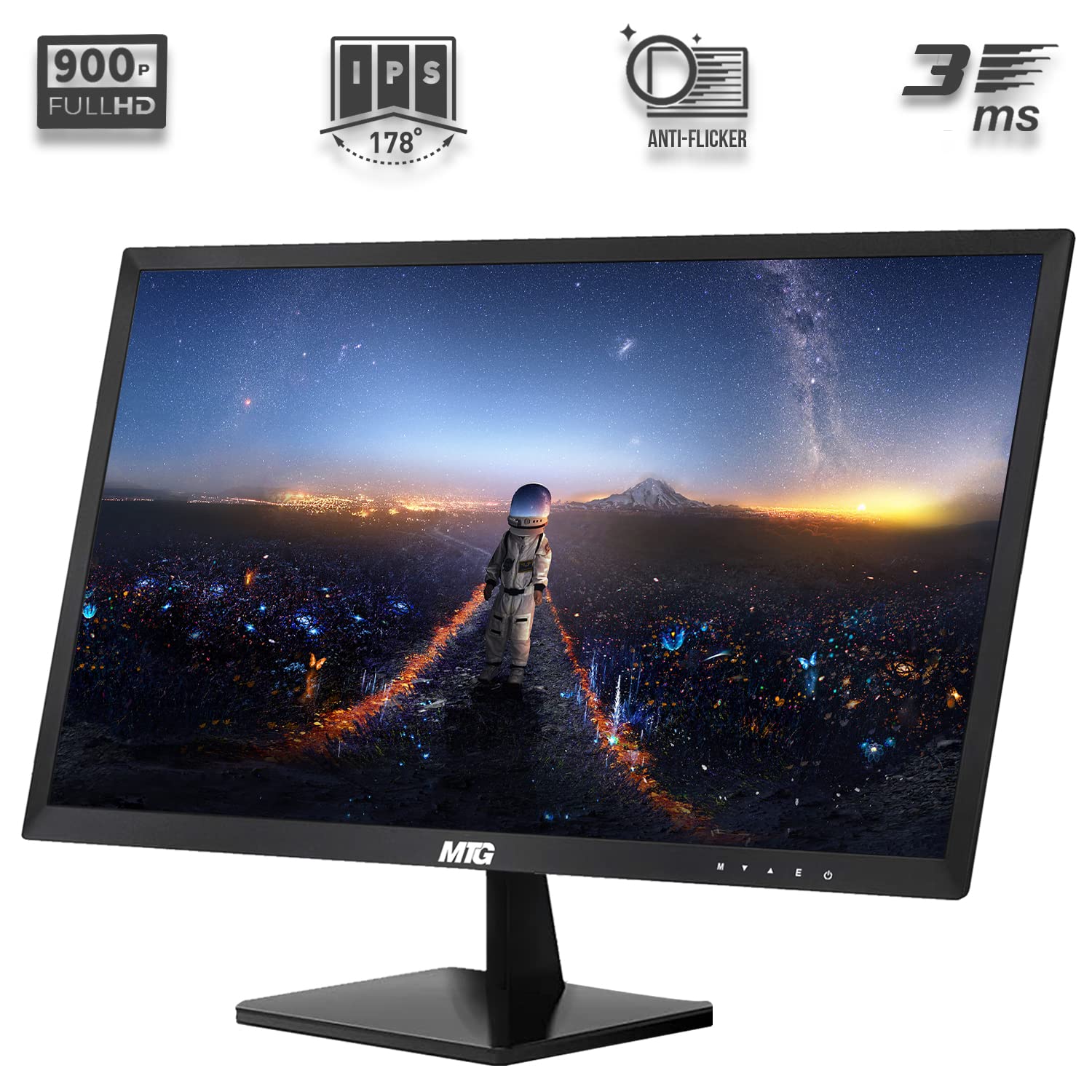 Computer Desktop PC, Intel Core i7, Siwa 8, 16GB RAM, 128GB SSD Boot + 1TB HDD, Dual 27 Inch Monitor, MTG Wireless Keyboard Mouse, MTG Speaker with Webcam, WiFi, Win 11 Home (Renewed)