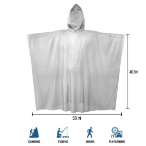 SaphiRose Disposable Rain Poncho Clear Ponchos for Adults (4 Pack)