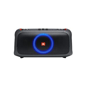 JBL PartyBox On-The-Go Powerful Portable Bluetooth Party Speaker with Dynamic Light Show, black and JBL Wireless Two Microphone System with Dual-Channel Receiver, Black