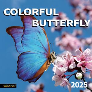 2024 2025 wall calendar, 18 months july 2024 - december 2025, wall calendar colorful butterfly, 12" x 24" opened,full page months thick & sturdy paper for gift perfect calendar organizing & planning