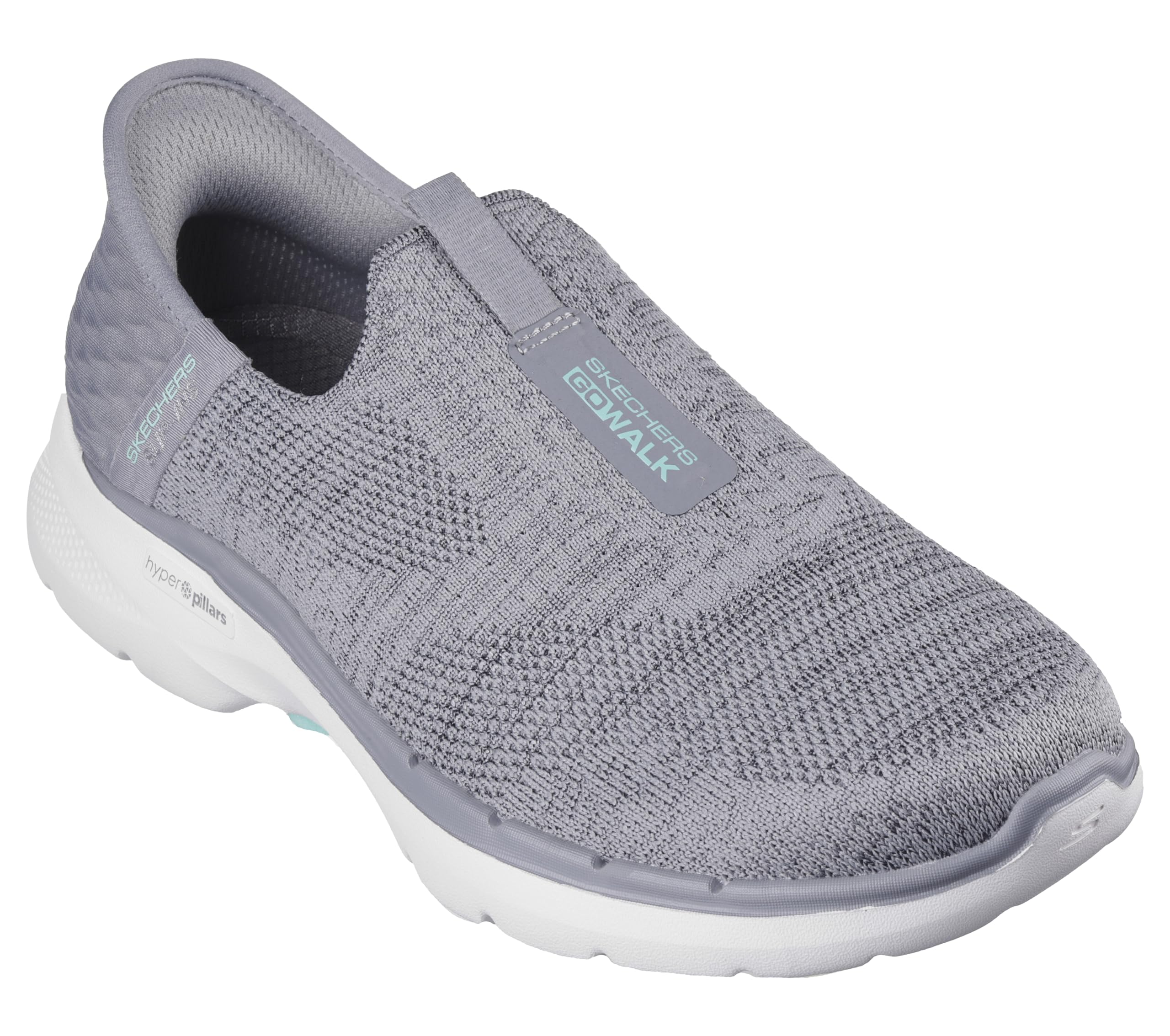 Skechers Women's Hands Free Slip-Ins Go Walk 6-Fabulous View Sneaker, Gray, 8.5