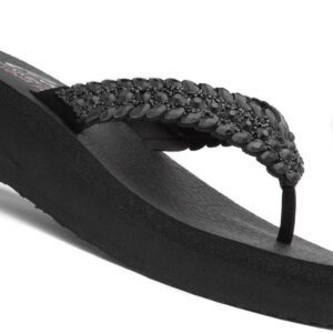 SKECHERS(スケッチャーズ) Women Sandal, Black, 25.0 cm