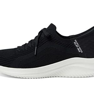 Skechers Sport Women's Women's Hands Free Slip-ins Ultra Flex 3.0-Brilliant Path Sneaker, Black/White, 7.5