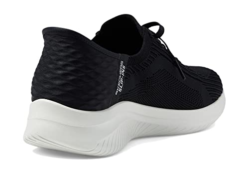 Skechers Sport Women's Women's Hands Free Slip-ins Ultra Flex 3.0-Brilliant Path Sneaker, Black/White, 7.5