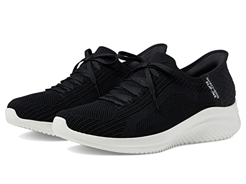 Skechers Sport Women's Women's Hands Free Slip-ins Ultra Flex 3.0-Brilliant Path Sneaker, Black/White, 7.5