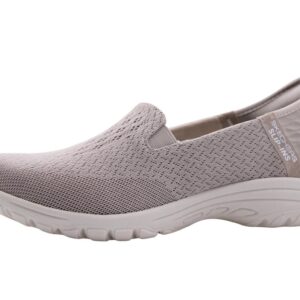 SKECHERS Women's Reggae Fest 2.0-Guiding Light Slip-INS Loafer, Taupe, 7