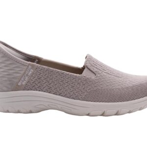 SKECHERS Women's Reggae Fest 2.0-Guiding Light Slip-INS Loafer, Taupe, 7