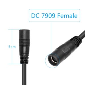 RIIEYOCA XT60 to DC 8mm Connector Adapter,XT60 Female to DC 7.9mm x 0.9mm Female 14AWG Power Cable,for Portable Power Station Solar Generator Solar Panel(1M/3Ft)