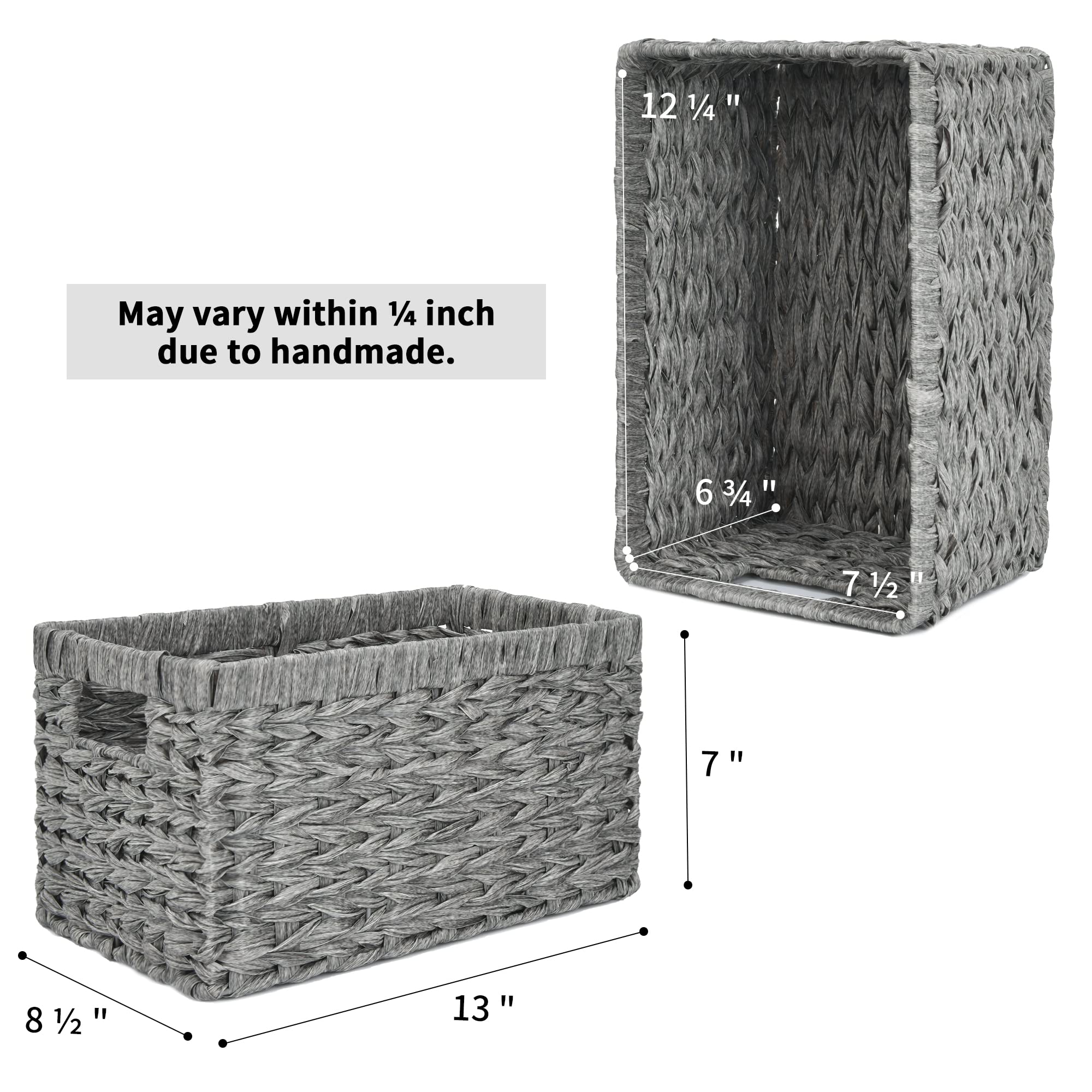 GRANNY SAYS Bundle of 3 Sets Woven Storage Baskets for Shelves