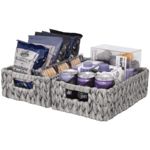 GRANNY SAYS Bundle of 3 Sets Woven Storage Baskets for Shelves