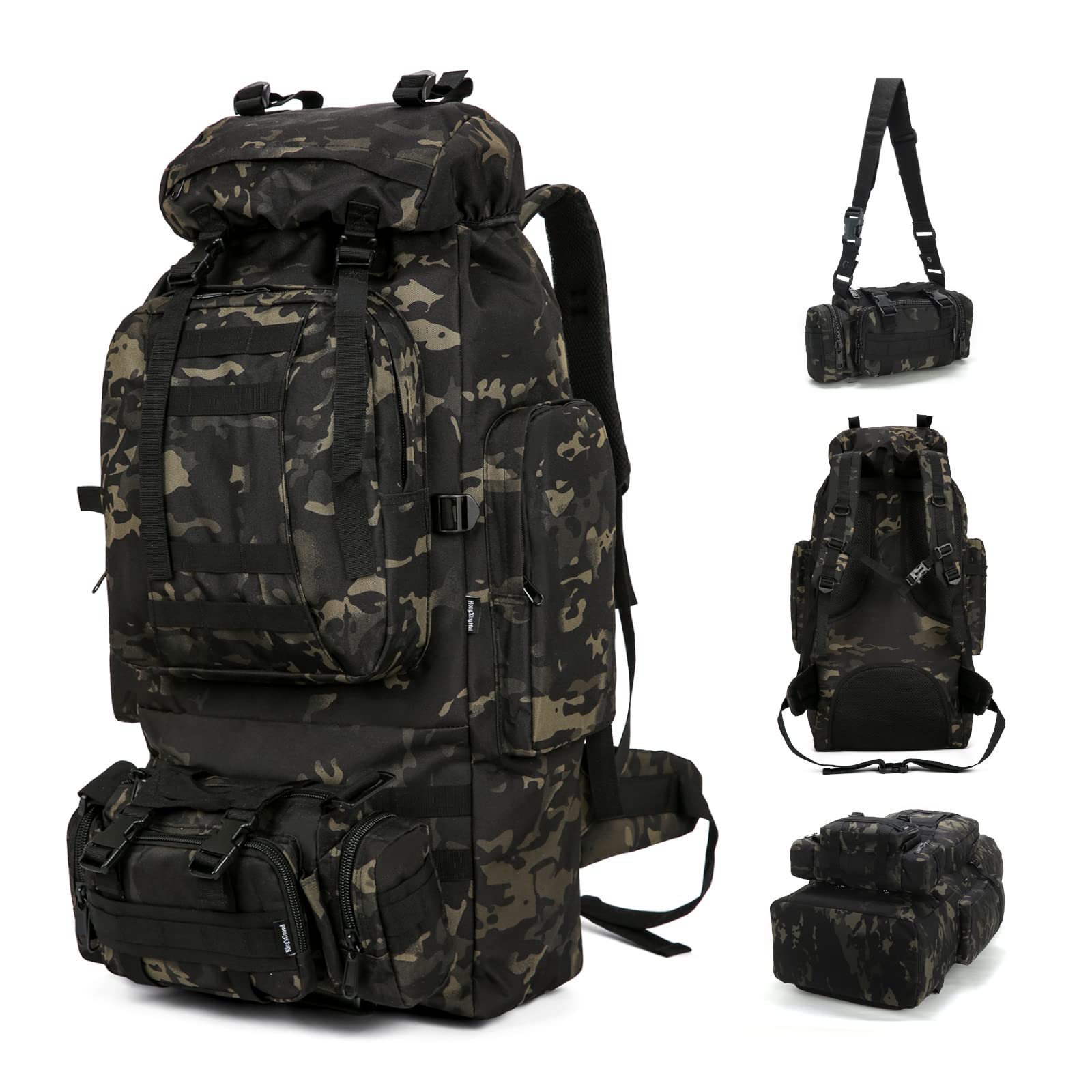 TianYaOutDoor Military Tactical Backpack Detachable Molle Bag Large capacity Rucksack Camping Hiking Backpack for Men Women