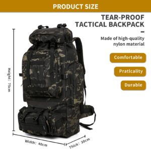 TianYaOutDoor Military Tactical Backpack Detachable Molle Bag Large capacity Rucksack Camping Hiking Backpack for Men Women