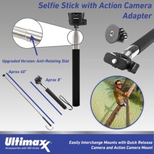 Ultimaxx Advanced Bundle + Ricoh WG-80 Digital Camera (Orange) + SanDisk 128GB Extreme Pro SDXC, Selfie-Stick, Water-Resistant Gadget Bag, “Gripster” Tripod, Floating Wrist Strap & More (21pc Bundle)