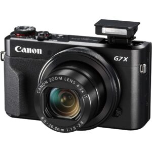 Canon PowerShot G7 X Mark II Digital Camera (1066C001), 64GB Card, NB13L Battery, Corel Photo Software, Card Reader, Soft Bag, Flex Tripod + More (Renewed)