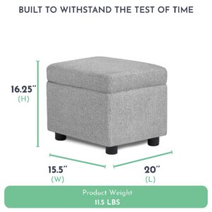 Evolur Aria Upholstered Plush Seating Swivel with Ottoman Greenguard Gold Certified Glider Chair for Modern Nursery, with Side Pockets, Tool-Free Assembly, Easy to Clean, Earl Grey