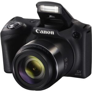 Canon PowerShot SX420 is Digital Camera (Black) (1068C001), 64GB Memory Card, Card Reader, Soft Bag, Flex Tripod, Hand Strap, Memory Wallet, Cleaning Kit (Renewed)