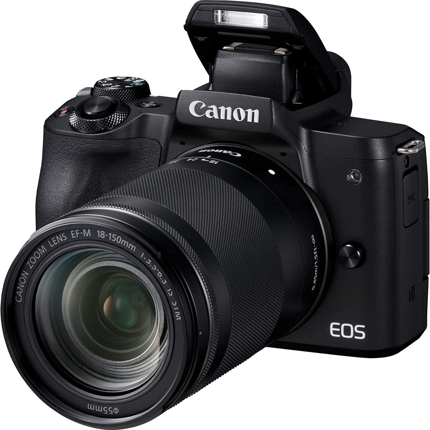 Canon EOS M50 Mark II Mirrorless Camera with EF-M 18-150mm is STM Lens (4728C001), 64GB Memory Card, Color Filter Kit, Filter Kit, 2 x LPE12 Battery, External Charger, Card Reader + More (Renewed)