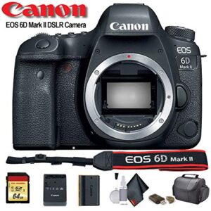 Canon EOS 6D Mark II DSLR Camera (1897C002) - Starter Bundle (Renewed)