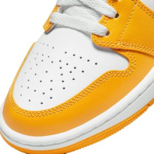 Jordan Womens WMNS Jordan 1 Mid BQ6472 117 White/University Gold - Size 11.5W