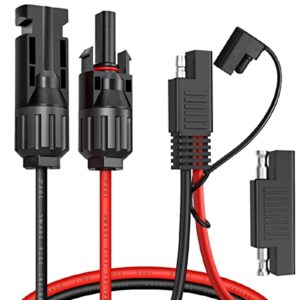 SAE Connectors Adapter 10AWG Cable Connector with SAE to SAE Polarity Reverse Connectors for RV Solar Panels