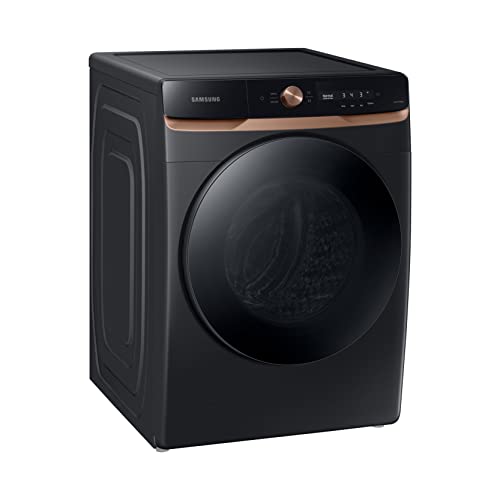 SAMSUNG 4.6 Cu Ft AI Smart Dial Front Load Washer, Large Capacity Machine, Stackable for Small Spaces, 28 Min Super Speed Clothes Washing, Energy Star Certified, WF46BG6500AVUS, Brushed Black