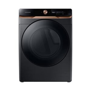 samsung 7.5 cu ft ai smart dial electric dryer, large capacity machine, stackable for small spaces w/ 30 min super speed clothes drying, energy star certified, dve46bg6500va3, brushed black