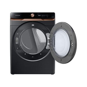SAMSUNG 7.5 Cu Ft AI Smart Dial Electric Dryer, Large Capacity Machine, Stackable for Small Spaces w/ 30 Min Super Speed Clothes Drying, Energy Star Certified, DVE46BG6500VA3, Brushed Black