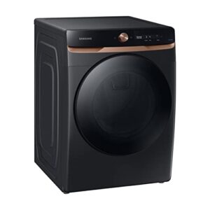 SAMSUNG 7.5 Cu Ft AI Smart Dial Electric Dryer, Large Capacity Machine, Stackable for Small Spaces w/ 30 Min Super Speed Clothes Drying, Energy Star Certified, DVE46BG6500VA3, Brushed Black