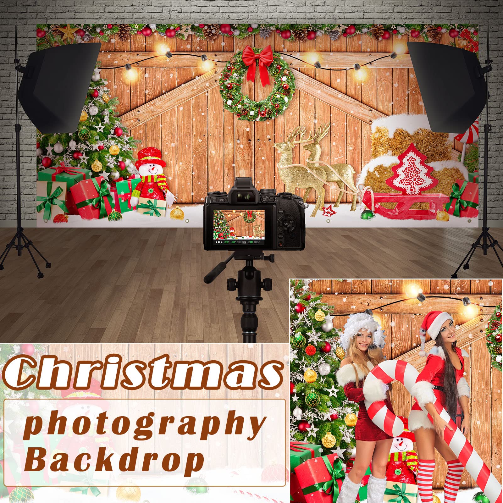 Christmas Garage Door Banner 6 x 13 ft Garage Door Christmas Decorations Large Christmas Backdrop Decoration Holiday Vinyl Cover Banner for Outdoor Indoor Home Nativity Xmas Wall Photo Background