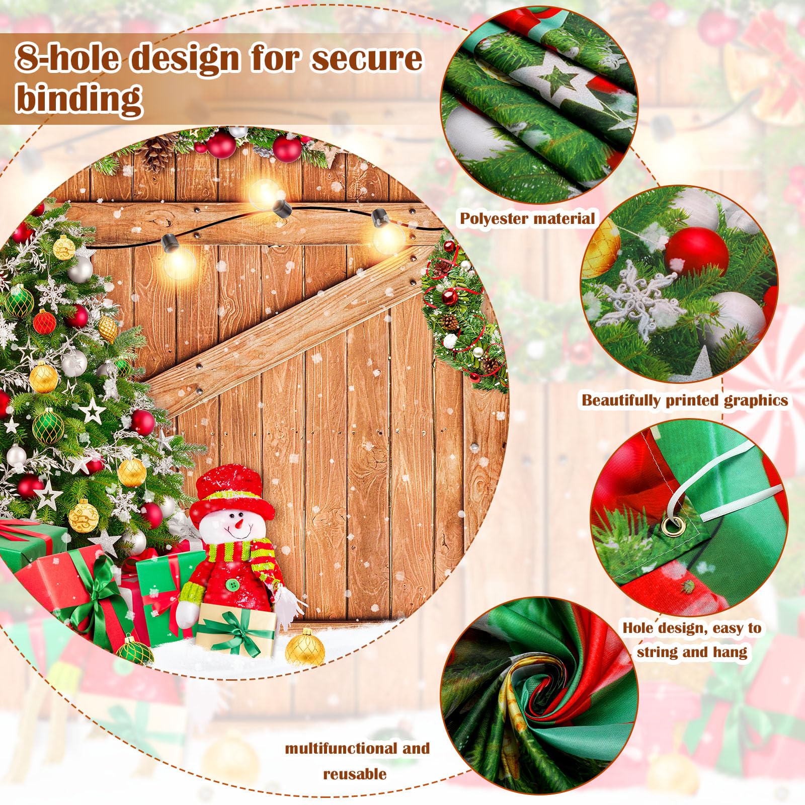 Christmas Garage Door Banner 6 x 13 ft Garage Door Christmas Decorations Large Christmas Backdrop Decoration Holiday Vinyl Cover Banner for Outdoor Indoor Home Nativity Xmas Wall Photo Background