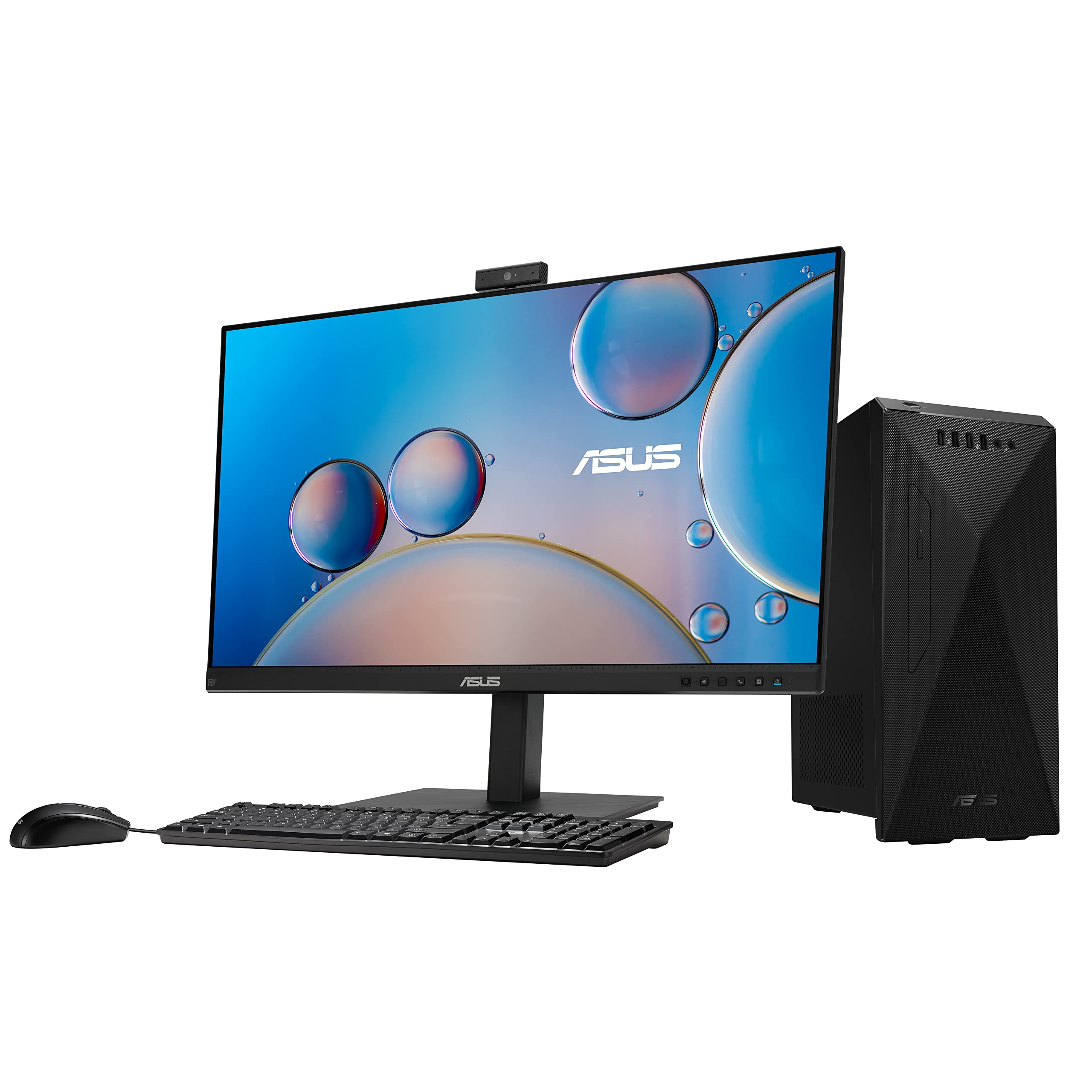 ASUS S501MD Desktop PC, Intel Core i7-12700, 16GB DDR4 RAM, 512GB PCIe SSD, Wi-Fi 6, Windows 11 Home, Black, S501MD-DB704