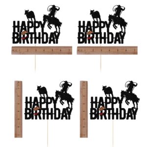 Cowboy Happy Birthday Cake Topper shiny cowboy happy birthday cake topper for boys girls cowboy themed birthday decorations